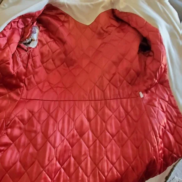 Vintage 1960's Canvas/Faux Fur Trimmed Hooded Mid Length Fit & Flare Coat XS/S - Picture 8 of 10